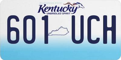 KY license plate 601UCH