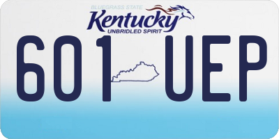 KY license plate 601UEP