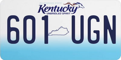 KY license plate 601UGN