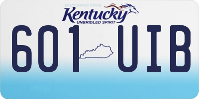 KY license plate 601UIB