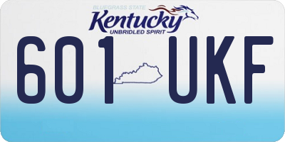 KY license plate 601UKF