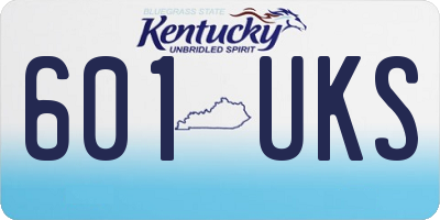 KY license plate 601UKS