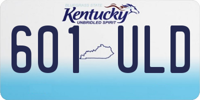 KY license plate 601ULD