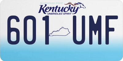 KY license plate 601UMF