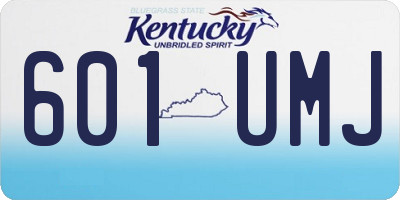 KY license plate 601UMJ