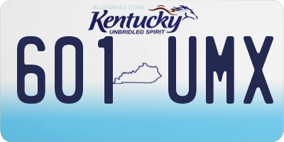KY license plate 601UMX