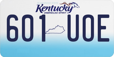 KY license plate 601UOE