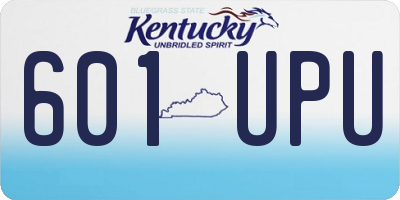 KY license plate 601UPU