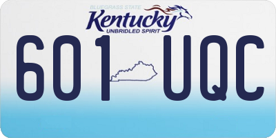 KY license plate 601UQC