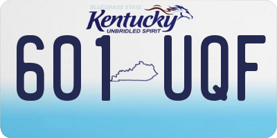 KY license plate 601UQF