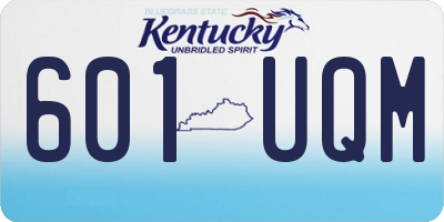 KY license plate 601UQM