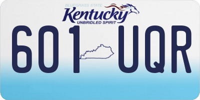 KY license plate 601UQR