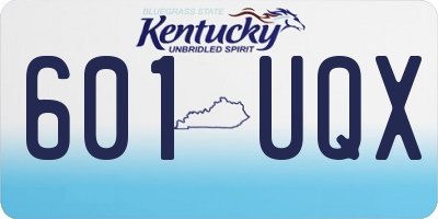 KY license plate 601UQX