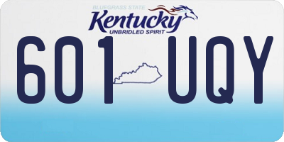KY license plate 601UQY