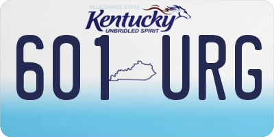 KY license plate 601URG