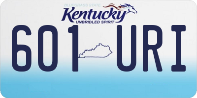 KY license plate 601URI