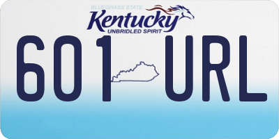 KY license plate 601URL