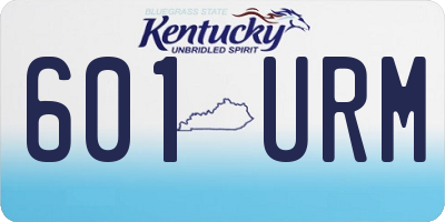 KY license plate 601URM