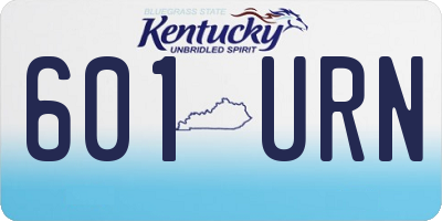 KY license plate 601URN