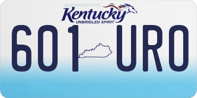 KY license plate 601URO