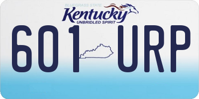 KY license plate 601URP