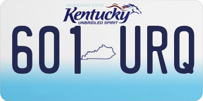 KY license plate 601URQ