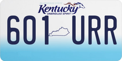 KY license plate 601URR