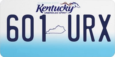 KY license plate 601URX