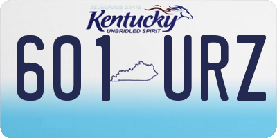 KY license plate 601URZ
