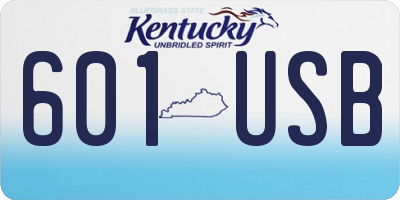 KY license plate 601USB