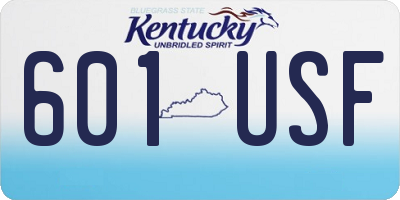 KY license plate 601USF