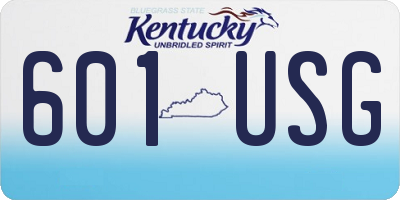KY license plate 601USG