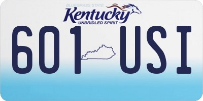 KY license plate 601USI