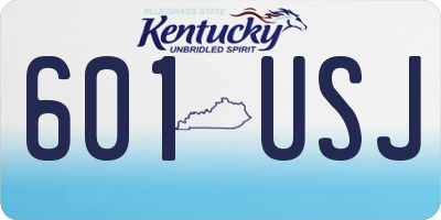 KY license plate 601USJ