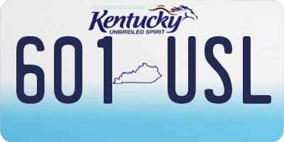 KY license plate 601USL