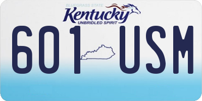 KY license plate 601USM
