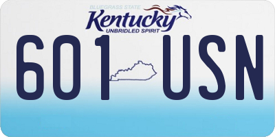 KY license plate 601USN