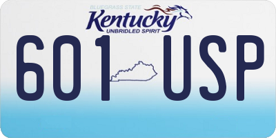 KY license plate 601USP