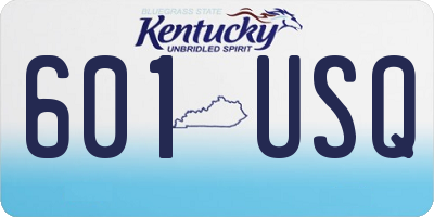 KY license plate 601USQ
