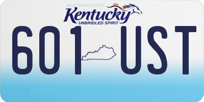 KY license plate 601UST