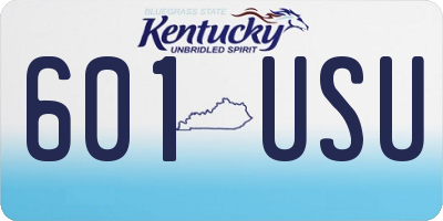 KY license plate 601USU