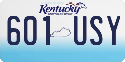 KY license plate 601USY