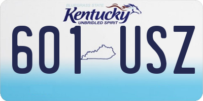 KY license plate 601USZ