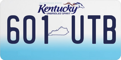 KY license plate 601UTB