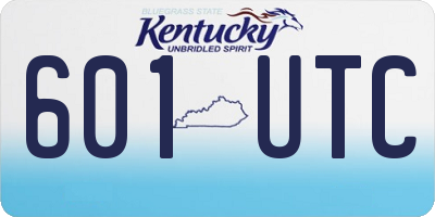 KY license plate 601UTC