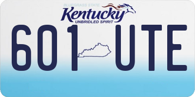 KY license plate 601UTE