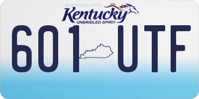 KY license plate 601UTF