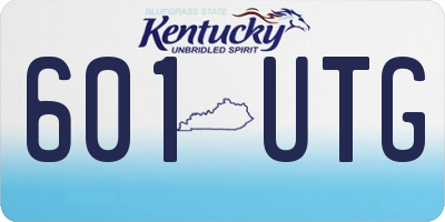 KY license plate 601UTG