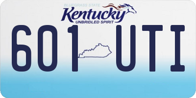 KY license plate 601UTI