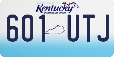 KY license plate 601UTJ